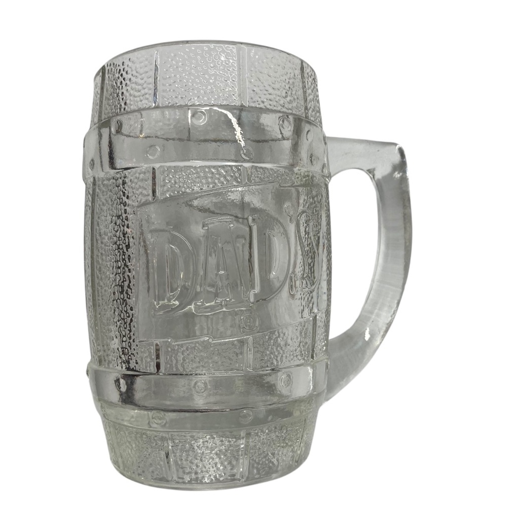 Vintage Dad's Root Beer Heavy Glass Barrel Mug 5 inches Drive-in Soda Fountain